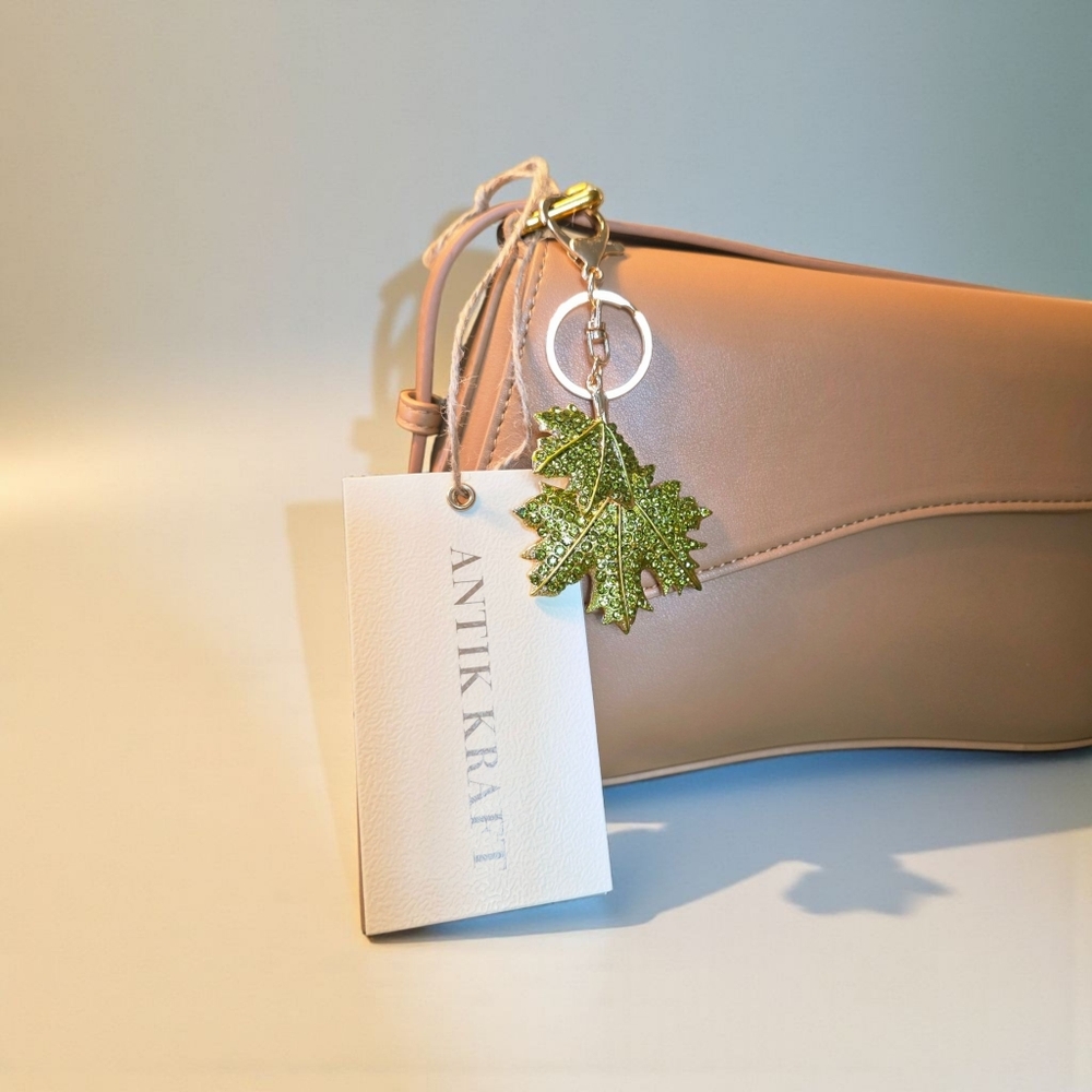 PRICE DROP!! Front Flap Handbag in Camel with Bag Charm NWT - Picture 4 of 8